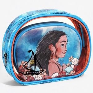 LOUNGEFLY DISNEY Moana MAKEUP BAGS SET OF 2! NWT